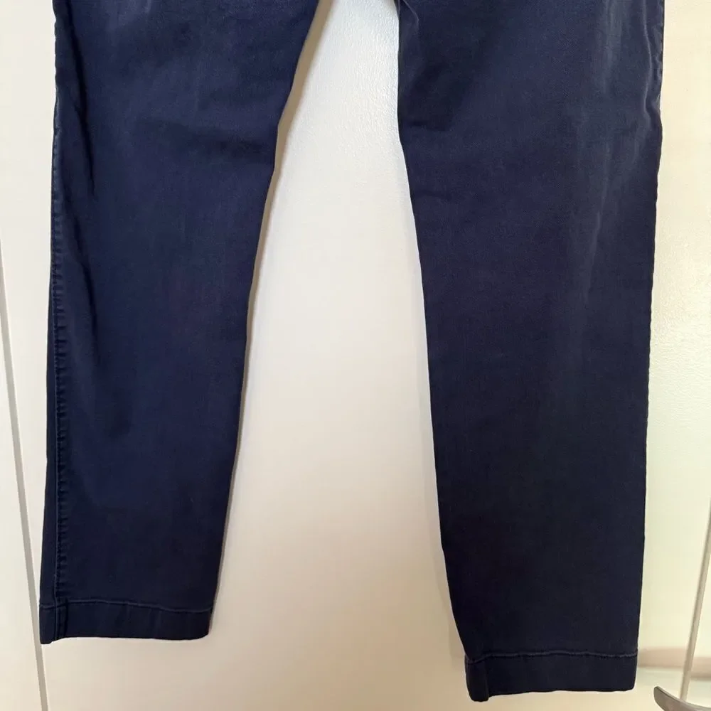 J Crew Flex Slim Fit Pants Mens Sz 33x30 Blue Chino Preppy Career Business